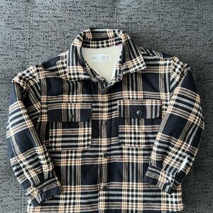 Zara Kids Plaid Jacket - Black and Cream